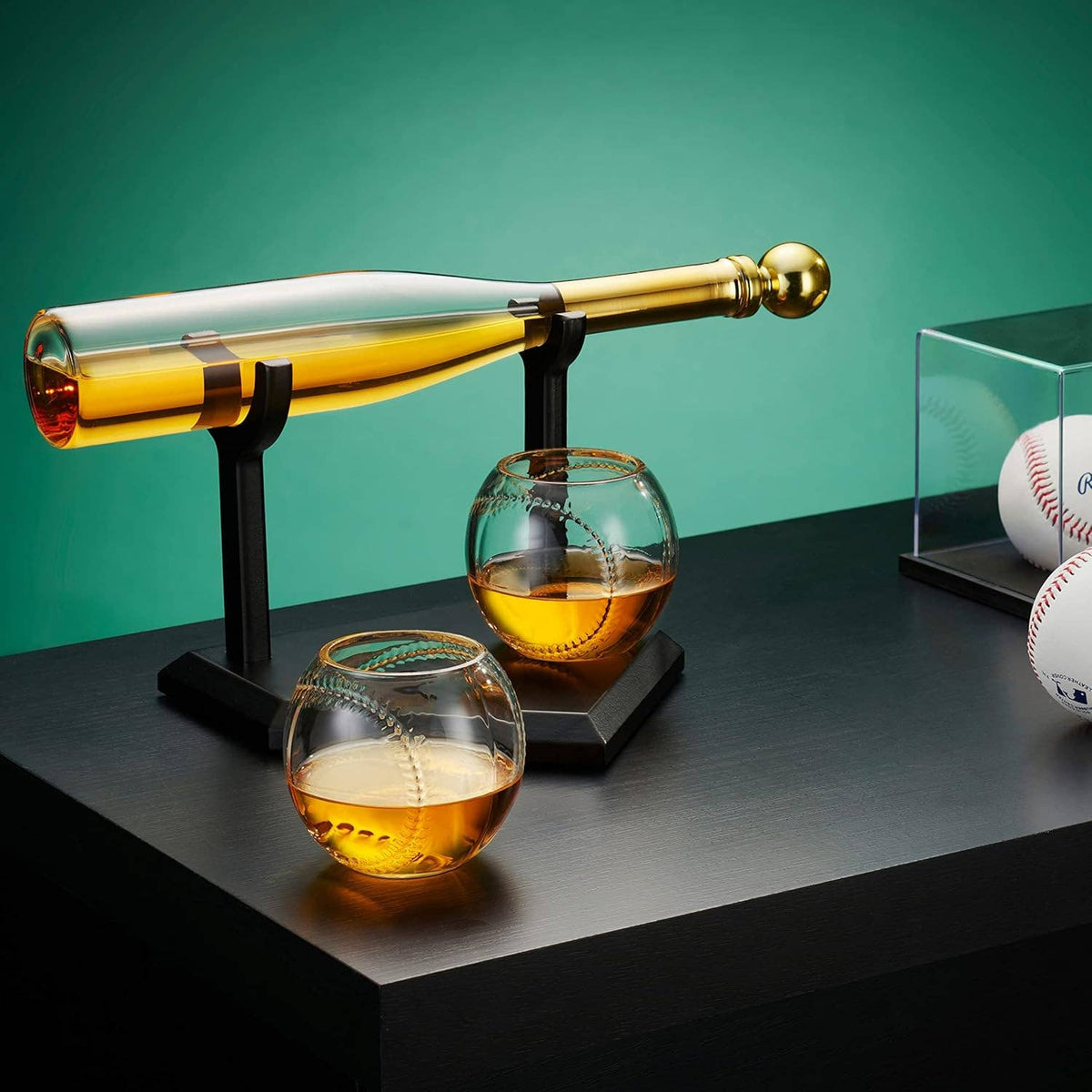 Baseball Bat Whiskey Decanter and Glasses Gift Set - Sports