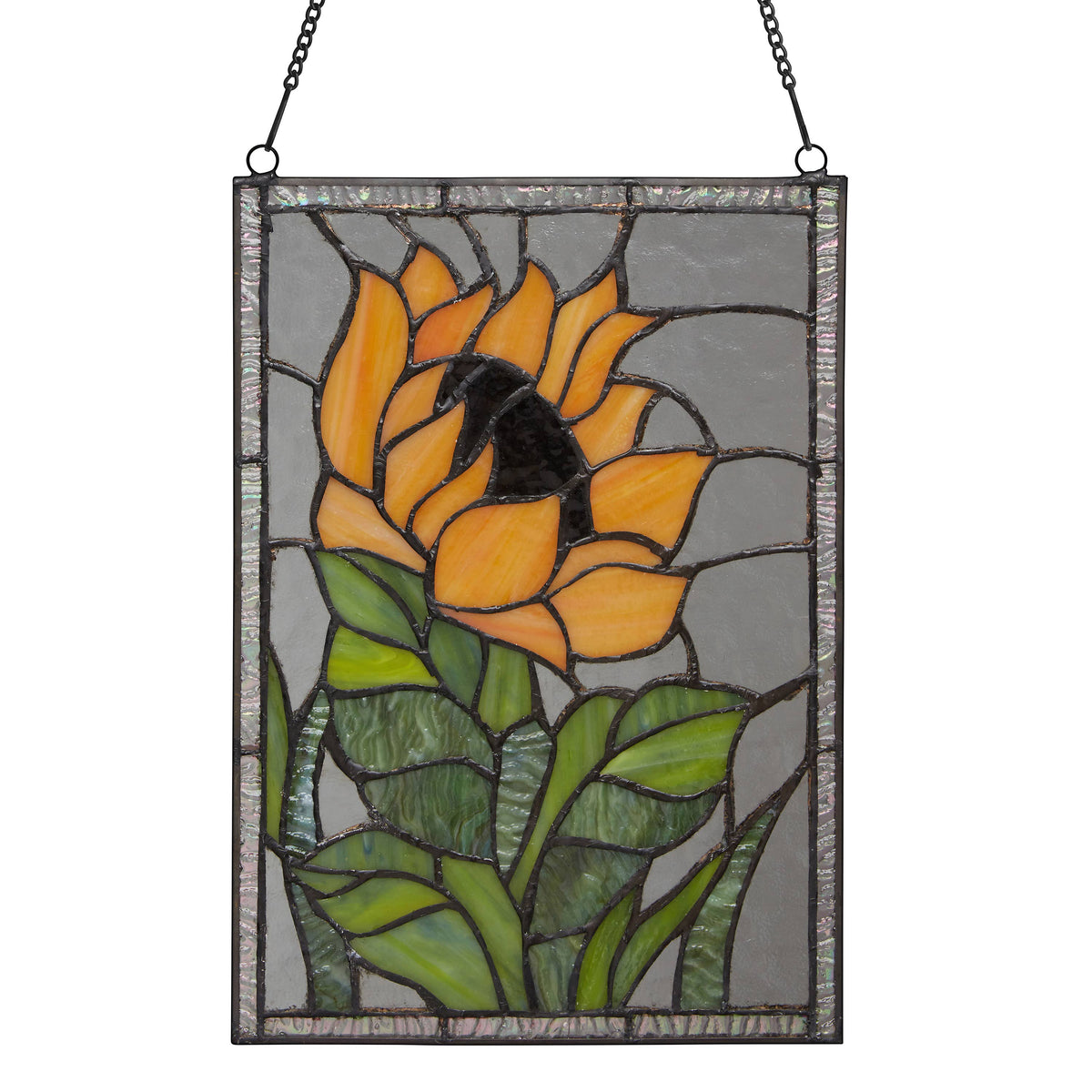 11.25” Sunflower Stained Glass Window Panel