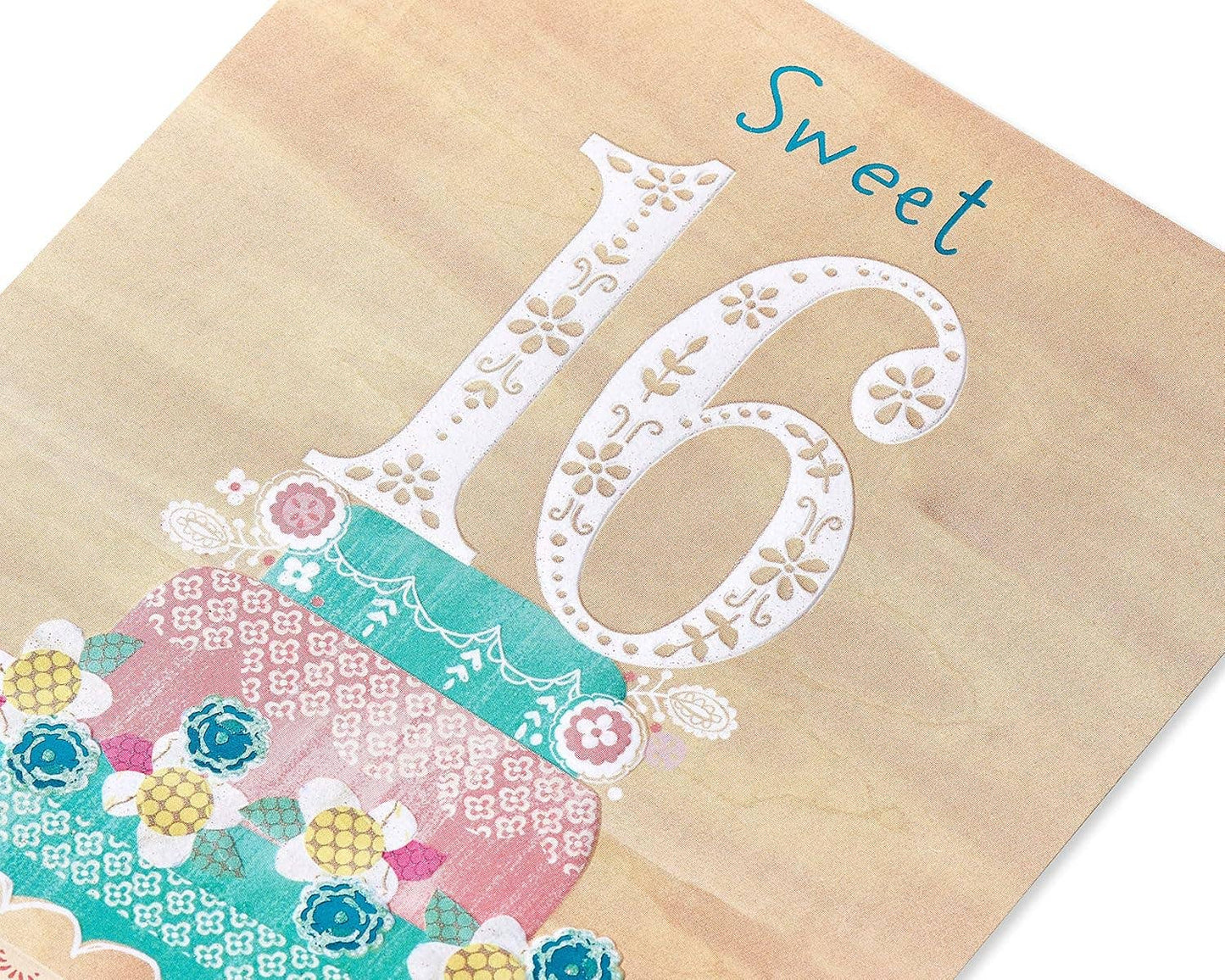 16th Birthday Card for Anyone (Sweet 16 Cake)
