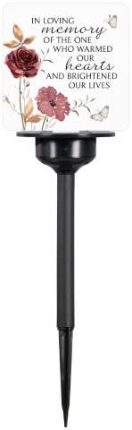 In Loving Memory Square Solar Stake