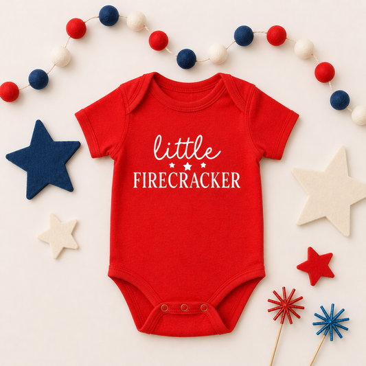 Fourth of July Infant Onesie, Little Firecracker Outfit