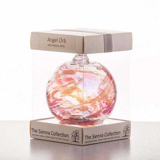 10cm Angel Orb - Archangel Ariel - Rose Quartz