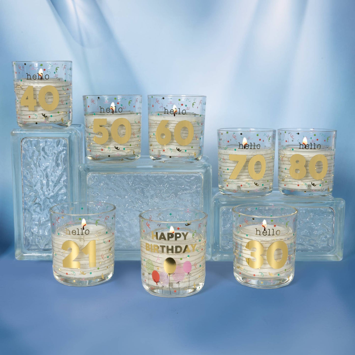 Happy Birthday - 3.5 oz Candle with LED Accents