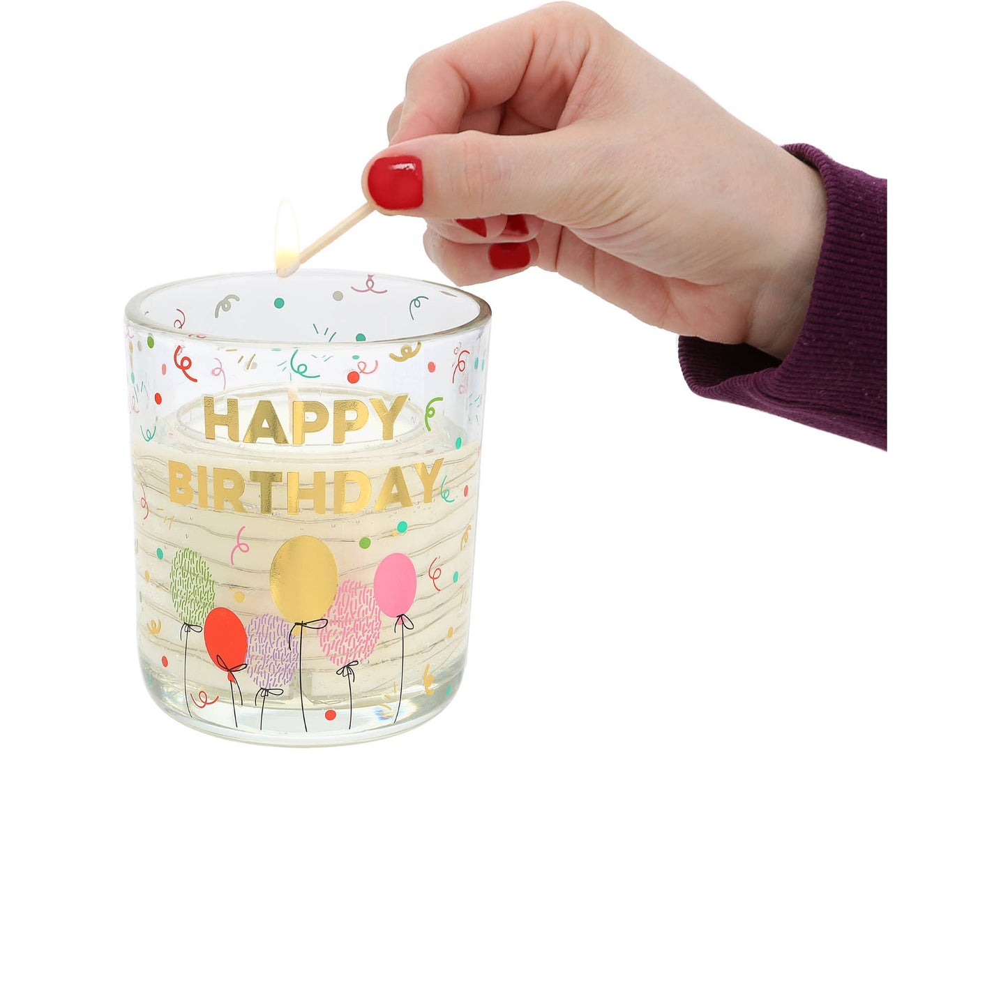 Happy Birthday - 3.5 oz Candle with LED Accents