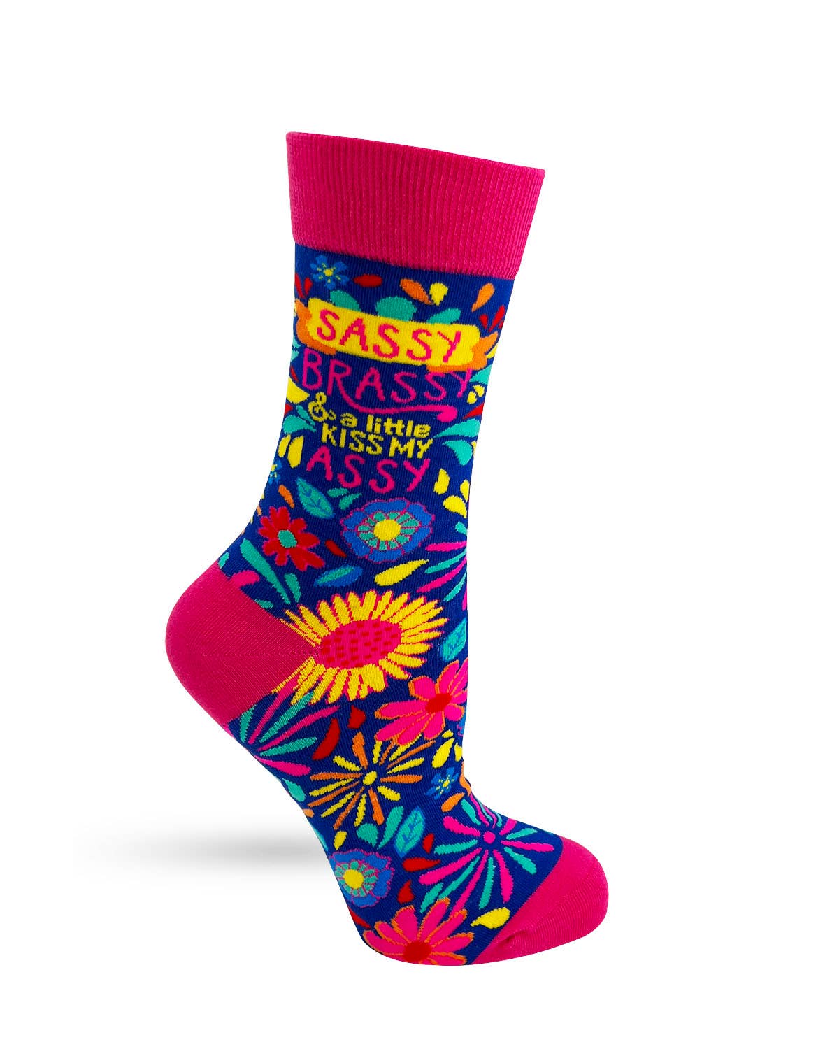 Sassy Brassy and a Little Kiss My Assy Women's Crew Socks