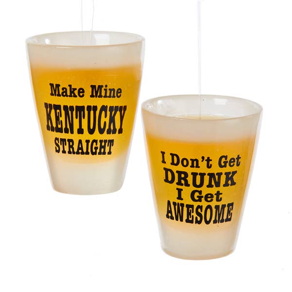 2.2"RESIN WHISKEY GLASS ORN 2/ASSTD