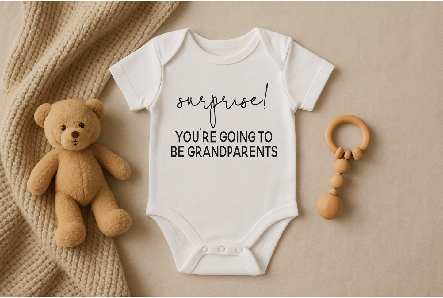Surprise Grandparents Pregnancy Announcement Onesie