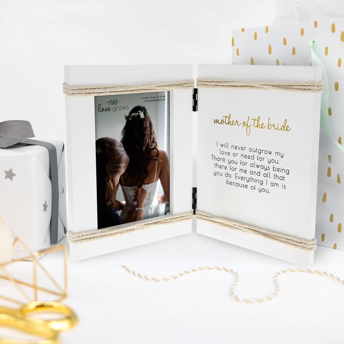 Mother Of The Bride - 5.5" x 7.5" Hinged Sentiment Frame