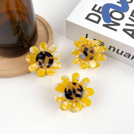 Sunflower Hair Clip, Medium Claw Clip