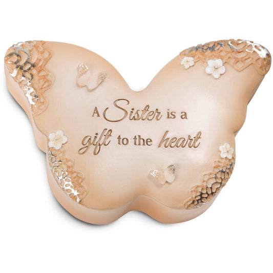 Sister - 4" x 2.5" Butterfly Keepsake Box