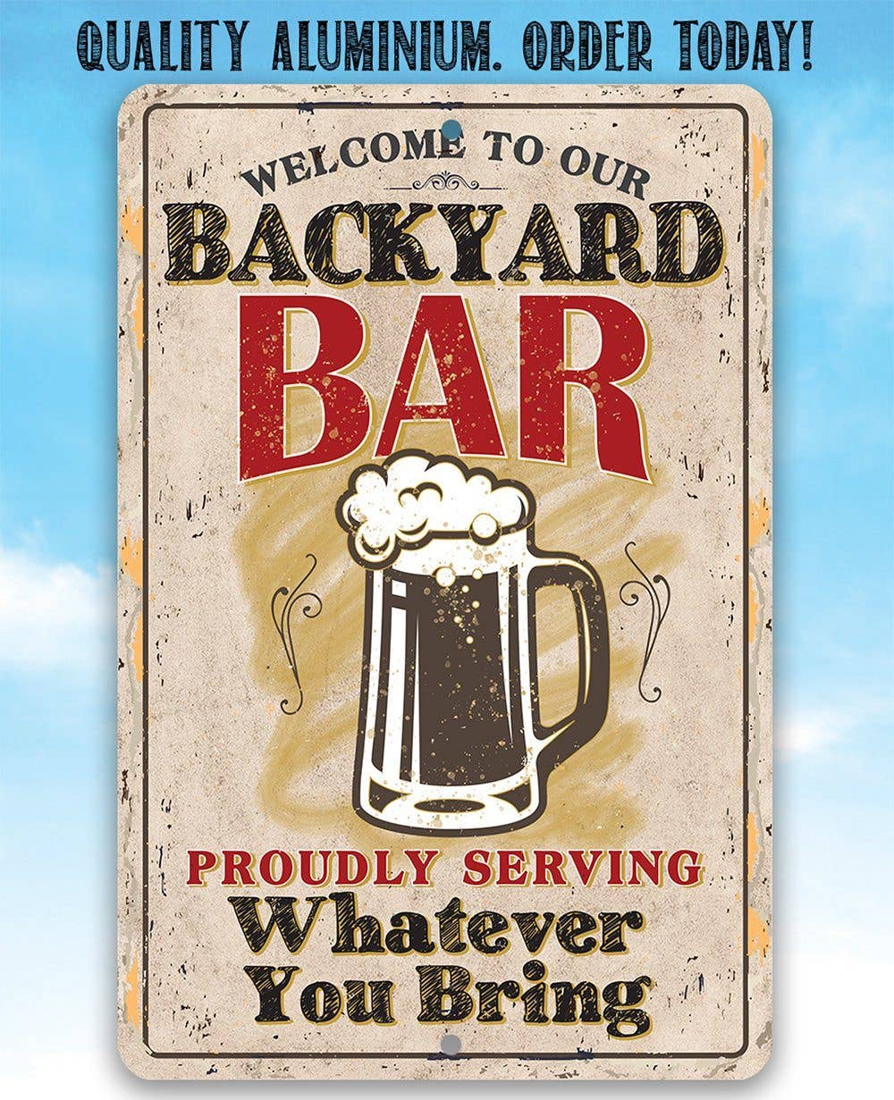 Backyard Bar - Metal Sign