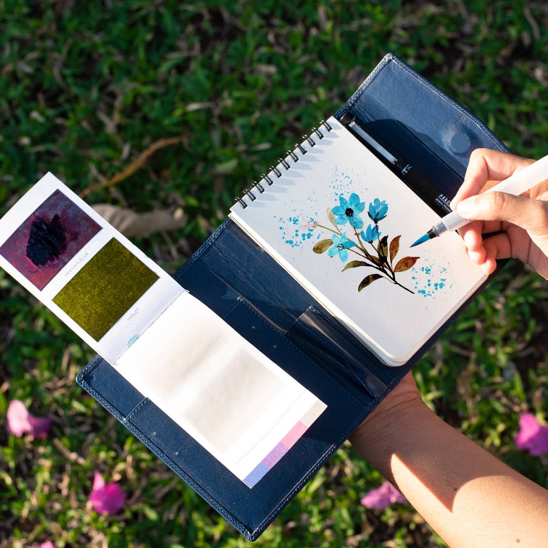 A6 Travel Paint Kit - Vegan Leather| Handcrafted| Portable