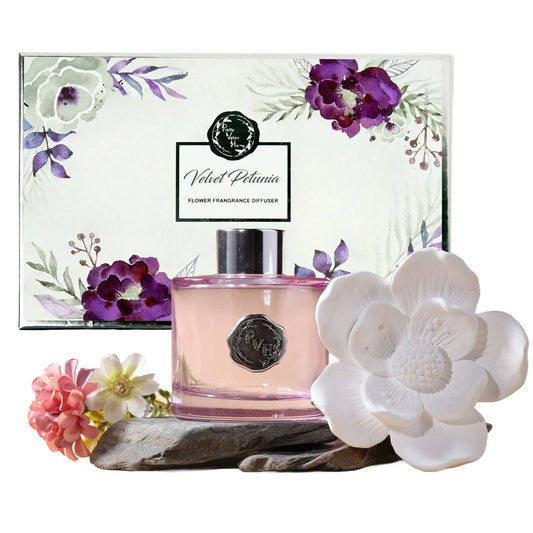 Magnolia Flower Diffuser Gift Set - Velvet Petunia
