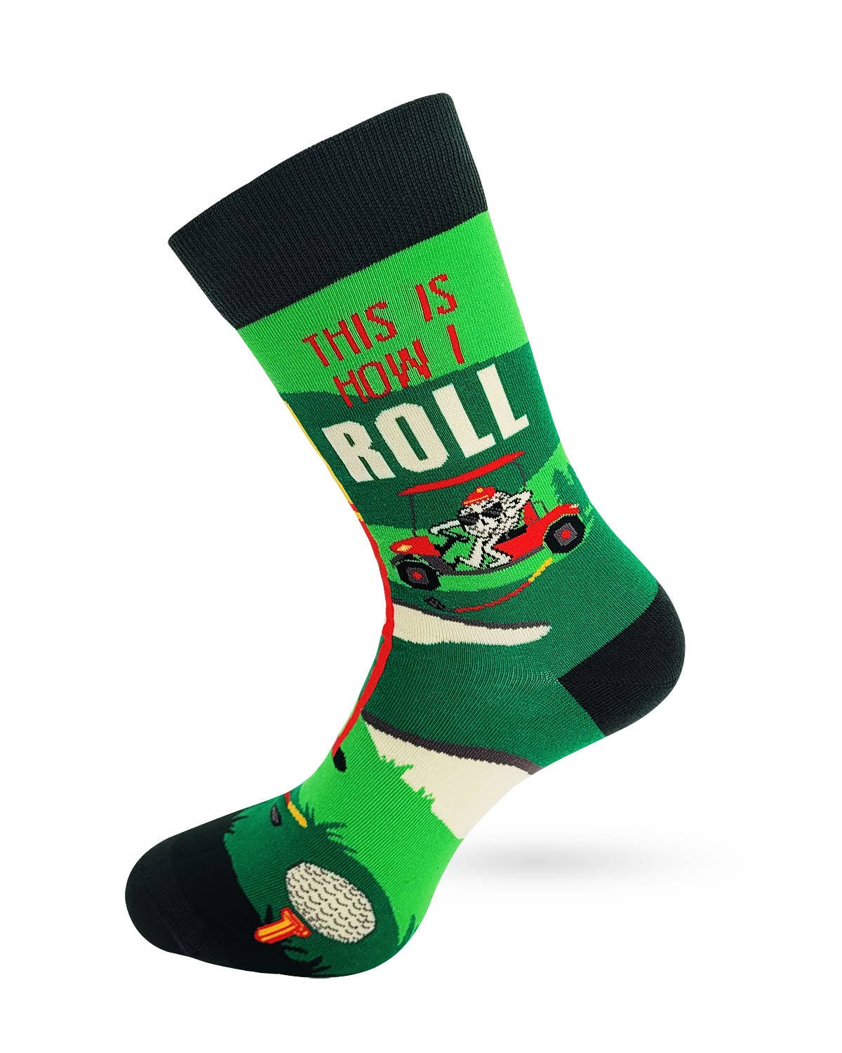 Golf Theme "This Is How I Roll" Men's Novelty Crew Socks
