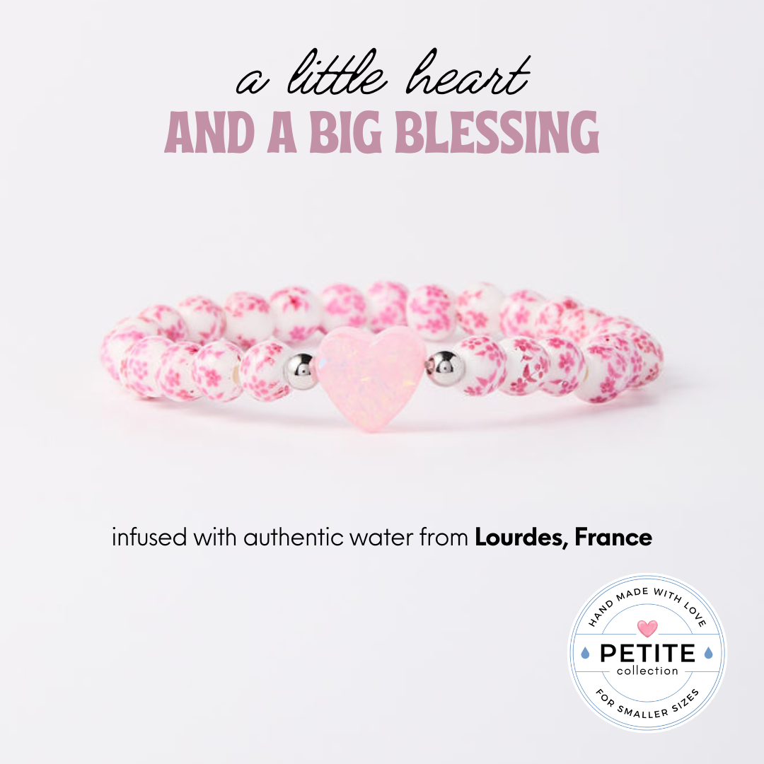 PETITE HOLY WATER PORCELAIN HEART BRACELET