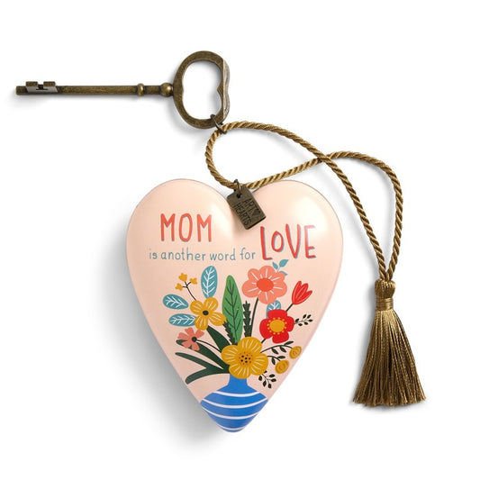 Mom Word for Love Art Heart - 3.5x4in