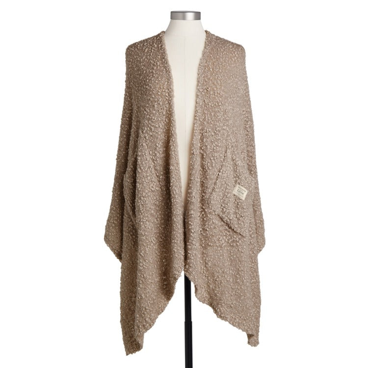 Giving Collection Camel Brown Giving Shawl With Pockets