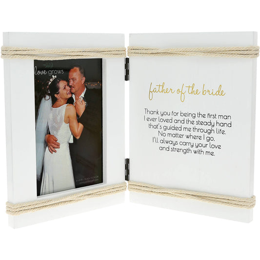 Father Of The Bride - 5.5" x 7.5" Hinged Sentiment Frame