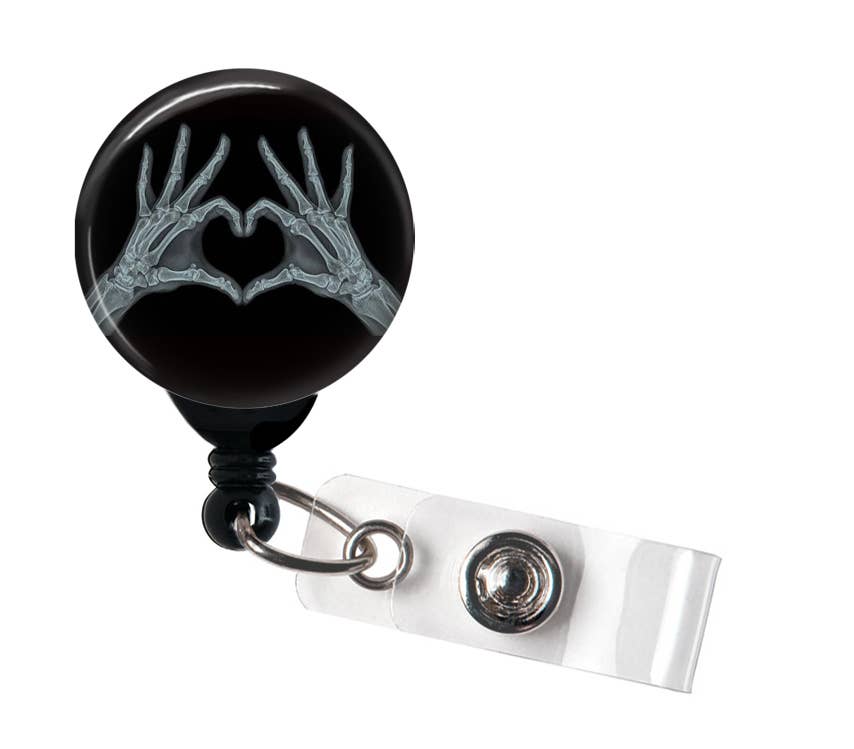 Heart Hands Xray Badge Reel, Badge Holder