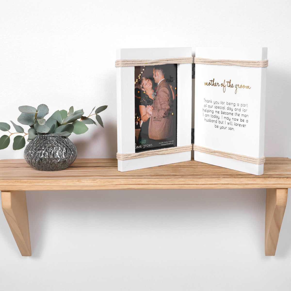 Mother Of The Groom - 5.5" x 7.5" Hinged Sentiment Frame