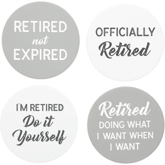 Retired Life - 4" Ceramic Coasters (Set of 4)