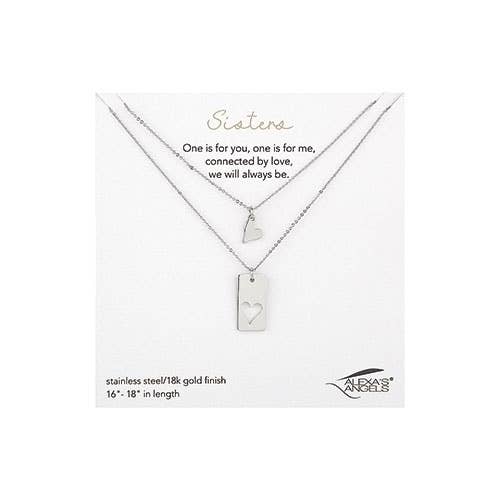 Silver Sisters Necklace Set in Gift Bag
