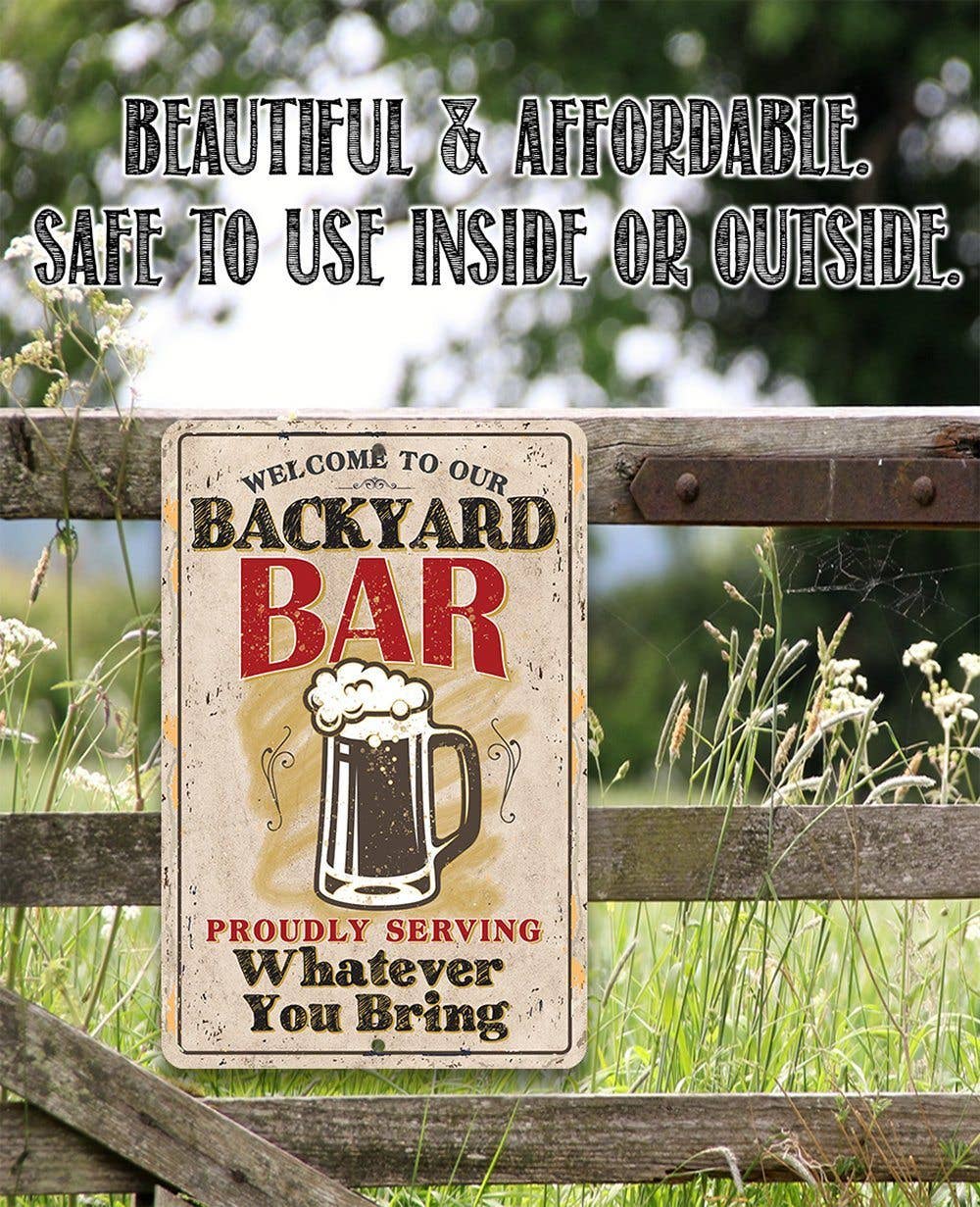 Backyard Bar - Metal Sign