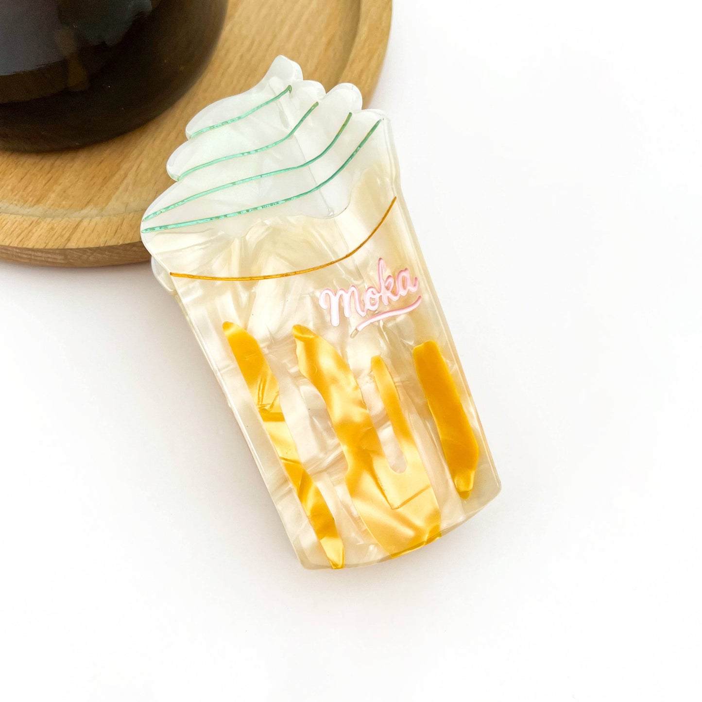 Coffee Hair Claw Clip, Acetate Hair Clip