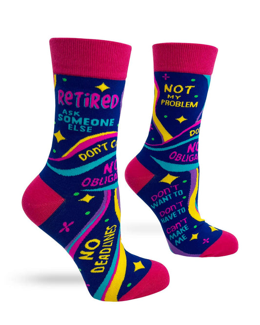 Retired Ask Someone Else Women's Novelty Crew Socks