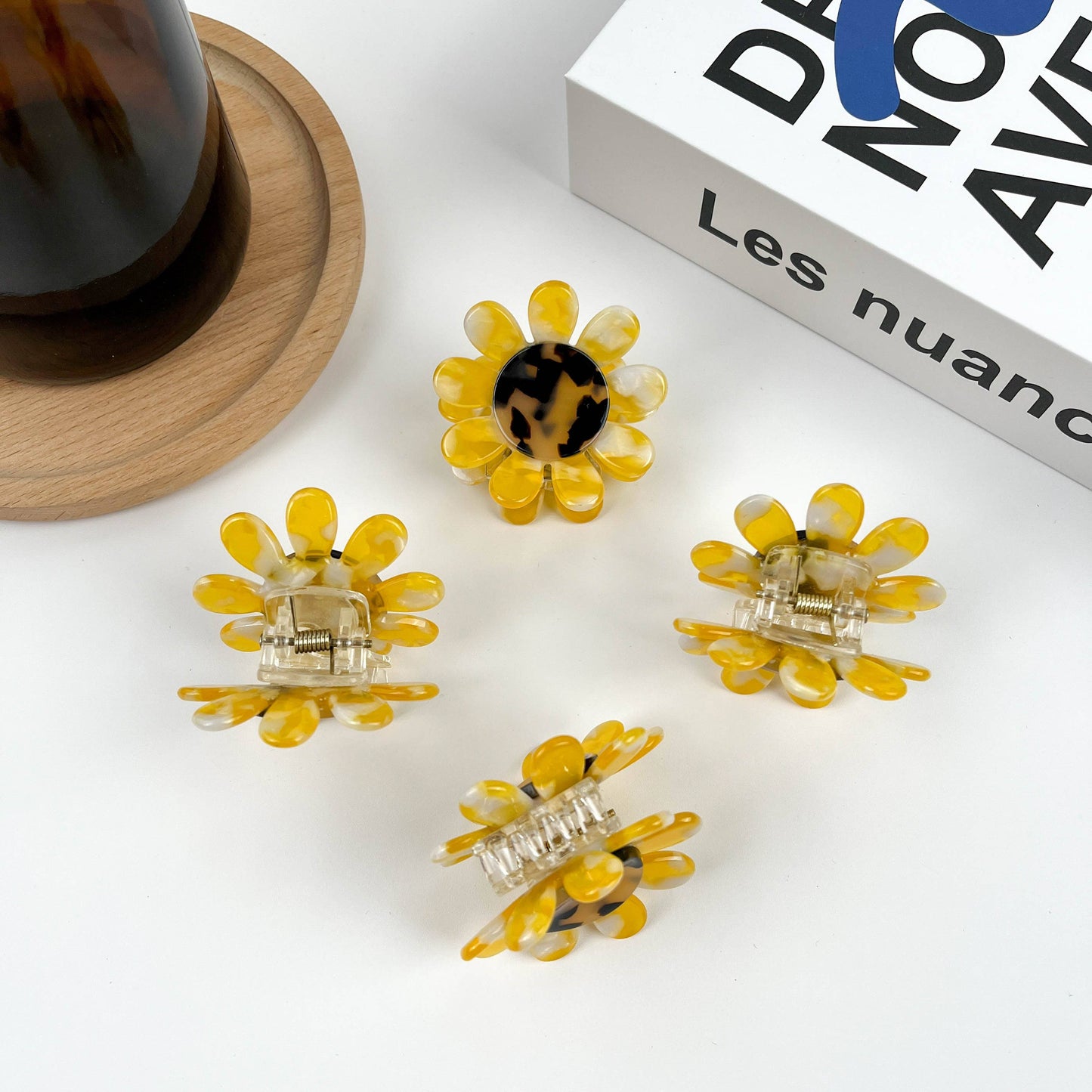 Sunflower Hair Clip, Medium Claw Clip
