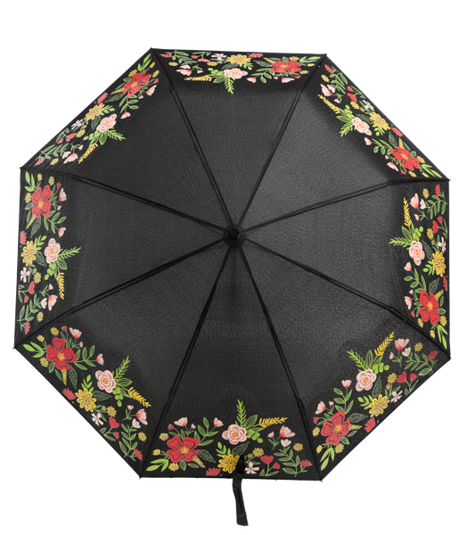 Modern Florals Color Changing Telescopic Umbrellas