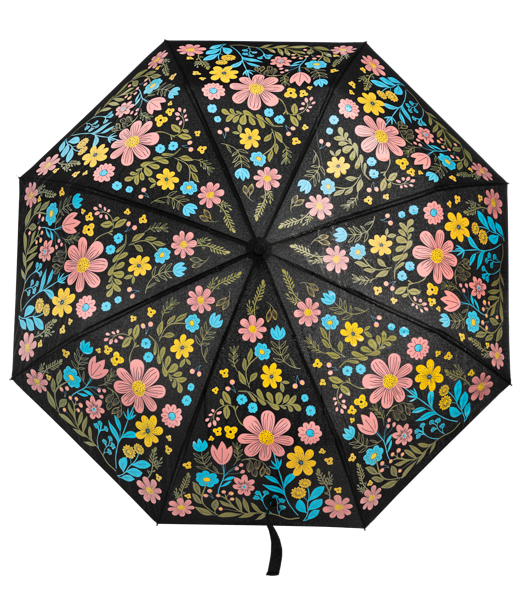 Modern Florals Color Changing Telescopic Umbrellas