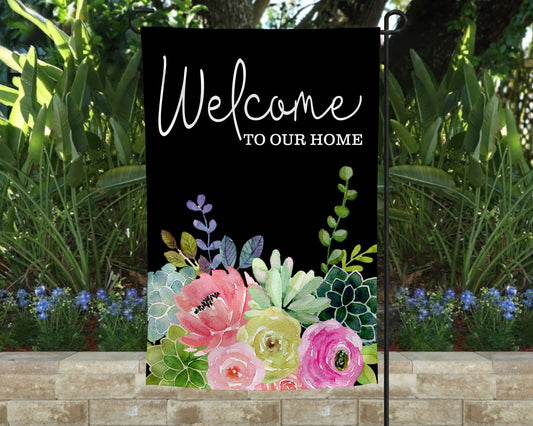 Garden Flag - Welcome to Our Home Succulents