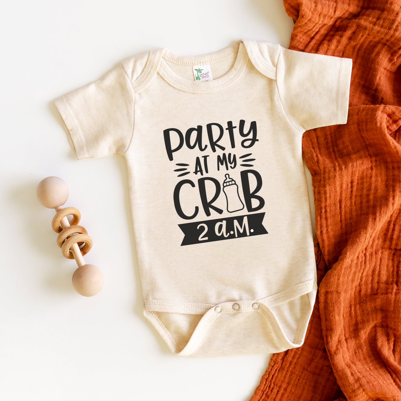 Party at my Crib, Funny Baby Onesie