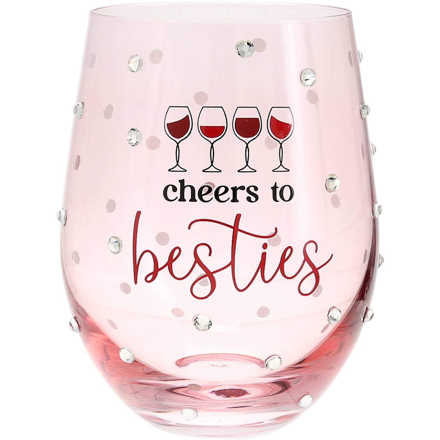 Besties - Gift Boxed 18 oz Stemless Wine Glass