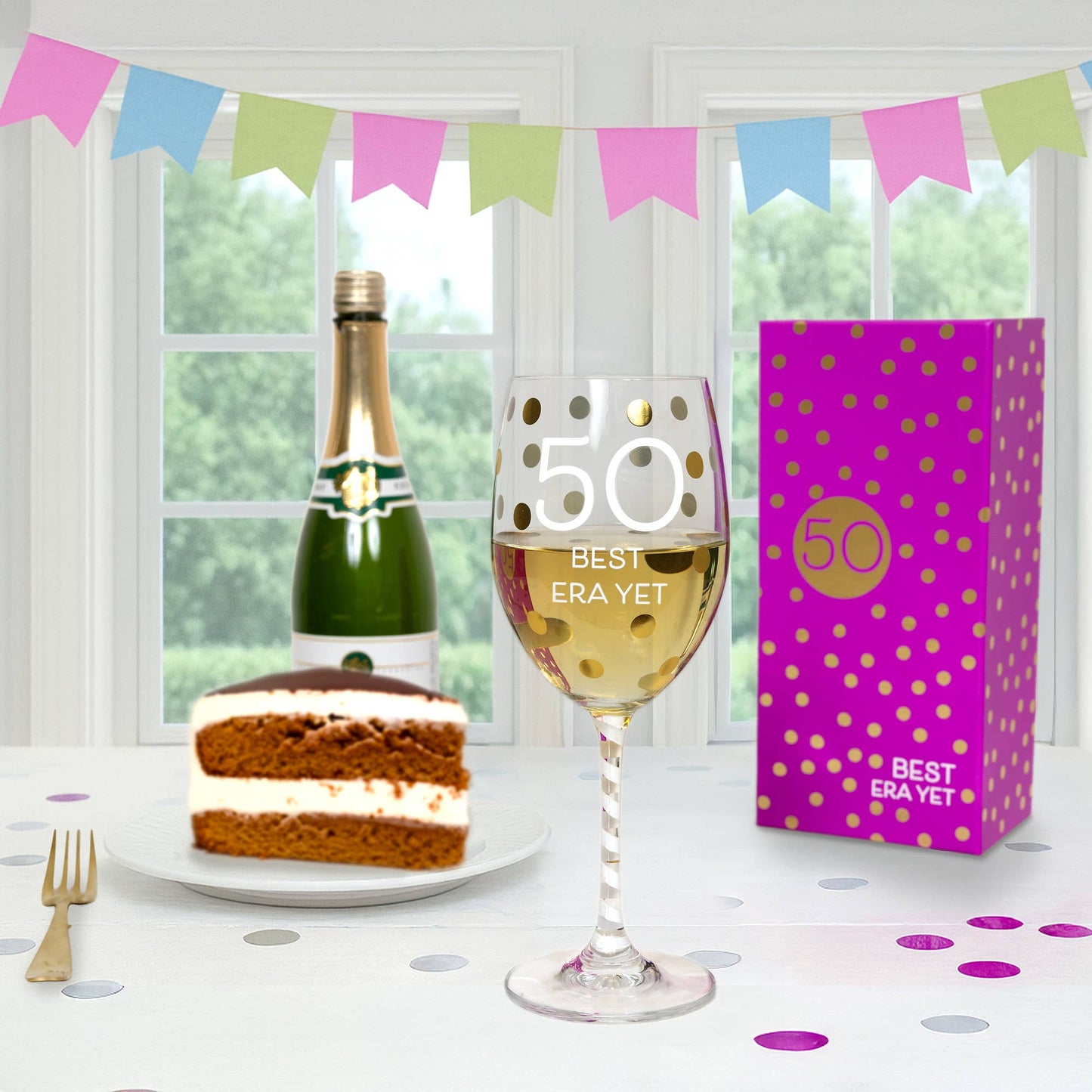 50 - Gift Boxed 16 oz Crystal Wine Glass