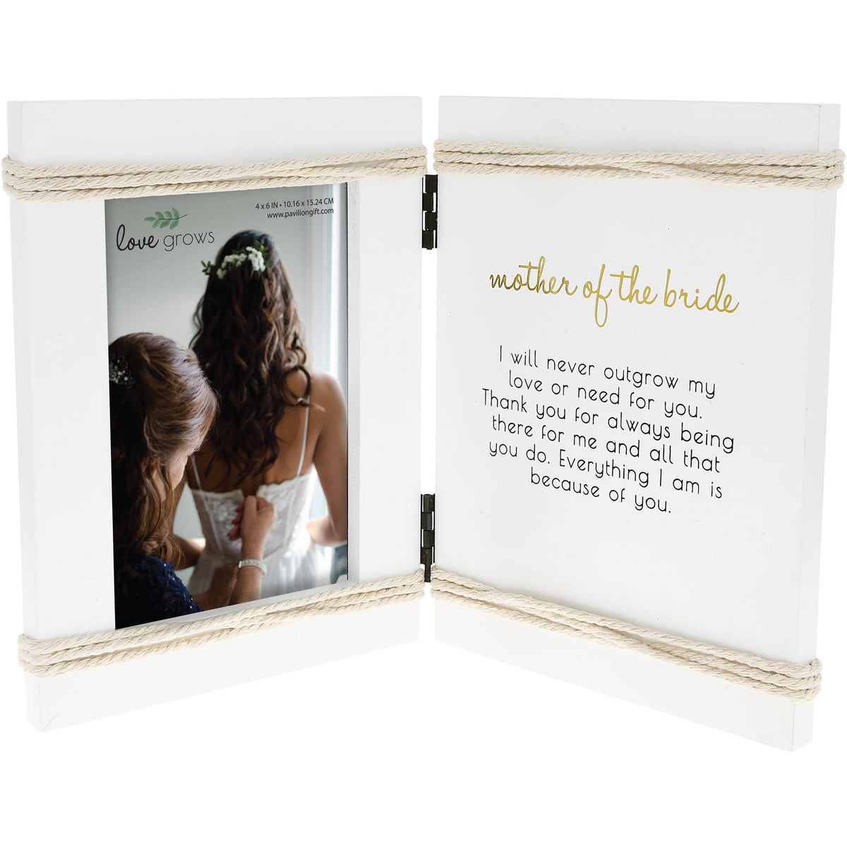 Mother Of The Bride - 5.5" x 7.5" Hinged Sentiment Frame